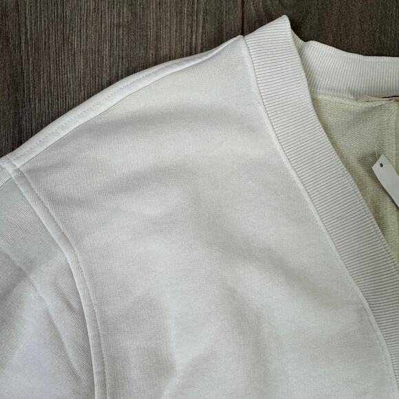 Madewell Waisted Cardigan Sweatshirt WMNS L Off White Button Up V-neck NU853 LS - Picture 9 of 14